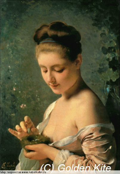 1204 Young Woman with a Dove