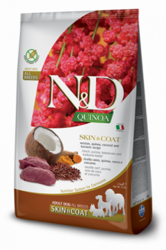N&D Dog Quinoa Skin&coat Venison (Оленина, киноа, кокос и куркума. Здоровье кожи и шерсти)