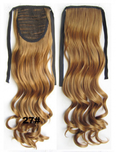 Искусственные термостойкие волосы - хвост волнистые №027 (55 см) -  80 гр.