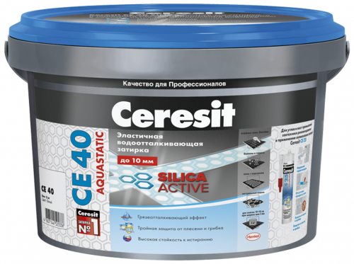Затирка водоотталкивающая Ceresit CE40 Aquastatic Манхеттен 10, 2 кг
