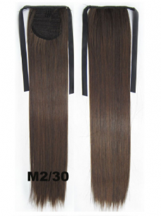 Искусственные термостойкие волосы - хвост прямые №M2/30 (55 см) -  80 гр.