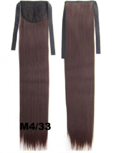 Искусственные термостойкие волосы - хвост прямые №M4/33 (55 см) -  80 гр.