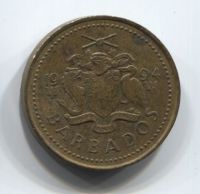 5 центов 1994 года Барбадос