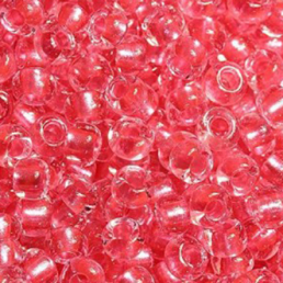 Бисер чешский 38998 прозрачный розовая линия внутри Preciosa 1 сорт купить оптом