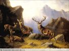 1621 Deer in a Mountainous Landscape