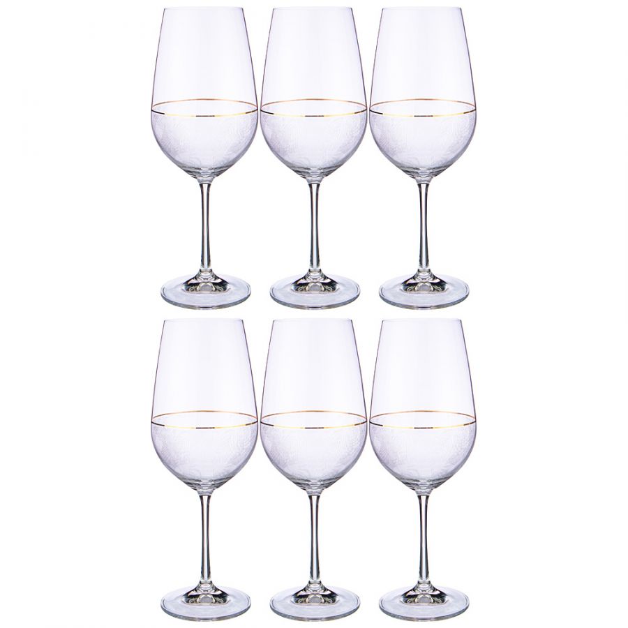 Набор бокалов для вина "Viola Elegance" 6 шт. 550 мл., h=25 см.