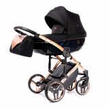 Коляска 2 в 1 Junama Onex JON-02, черный/медь/рама медь