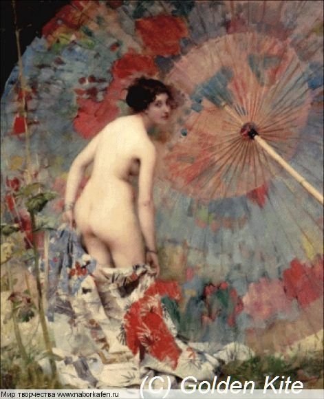 1650 Nude With a Japanese Umbrella