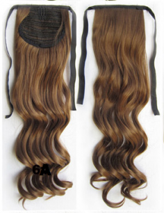 Искусственные термостойкие волосы - хвост волнистые №006A (55 см) -  80 гр.