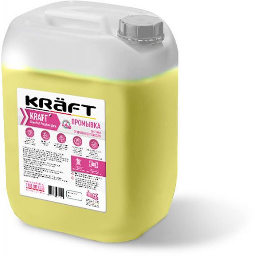 Промывка для  системы отопления от Этиленгликоля KRAFT CleanProf  Glycol 5 кг.