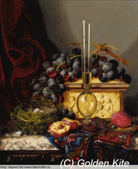 1823 Still Life With Fruit and Birds Nest