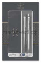 Набор Parker Jotter Ручка шариковая + Карандаш Stainless Steel CT Core 2093256