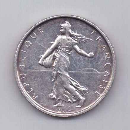 5 франков 1964 года UNC Франция