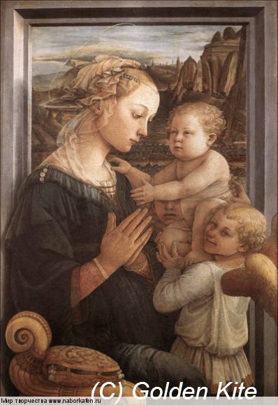 2046 Madonna with the Child and Two Angels