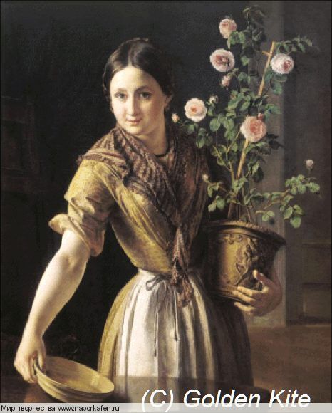 2581 Girl with Roses