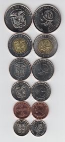 Панама Набор 6 монет