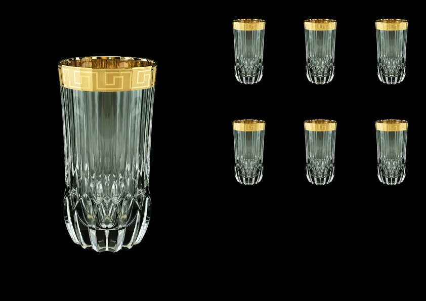 Набор стаканов для воды 400 мл "Antique Golden" Classic Decor, 6 шт.