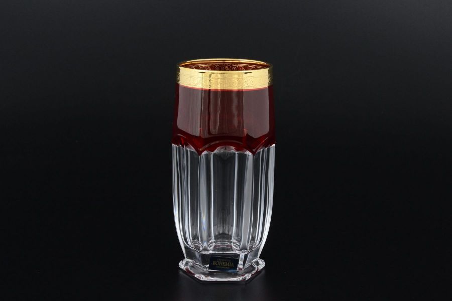 Набор стаканов для воды 300 мл "Сафари" рубин
