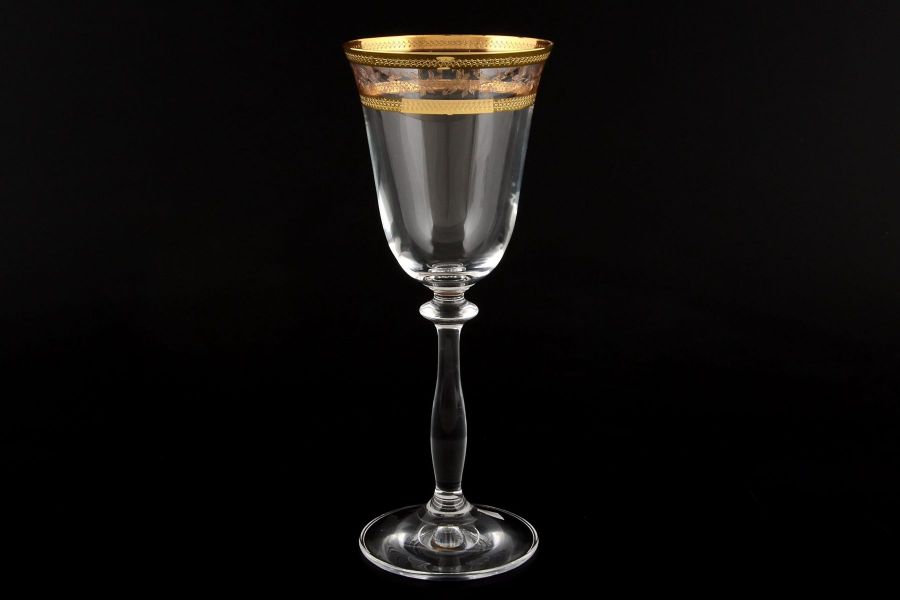 Набор бокалов для вина 185 мл Анжела "Золотой Лист", 6 шт.