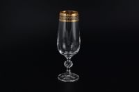 Набор фужеров для шампанского 180 мл Клаудия "Золотой Лист", 6 шт.