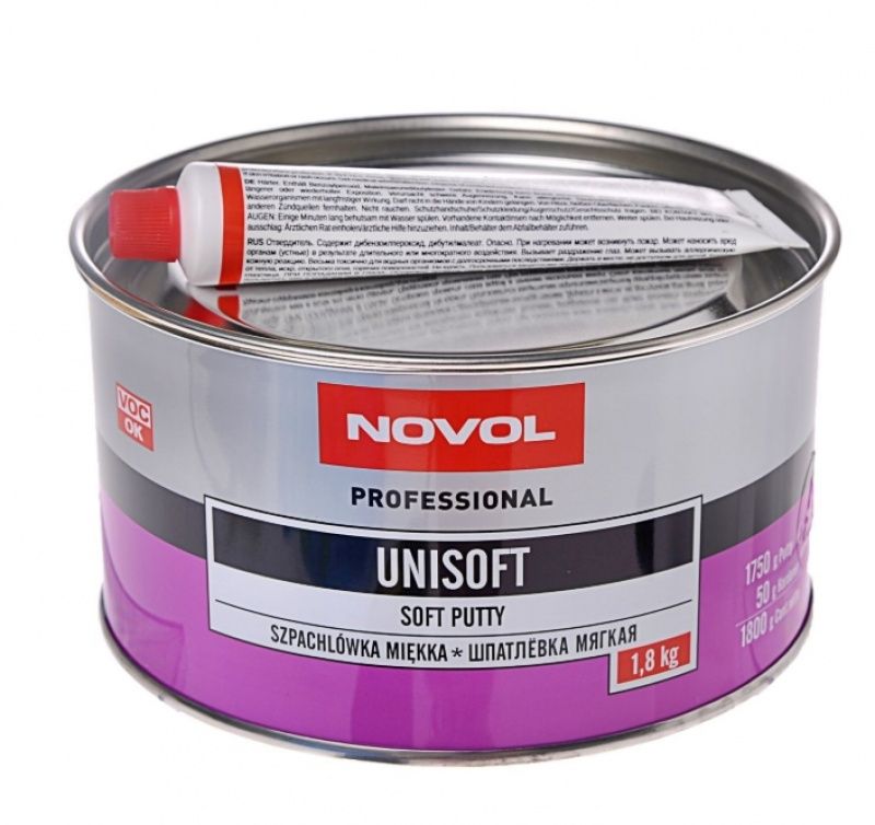 Novol UNISOFT SOFT PUTTY Шпатлевка универсальная, объем 1,8кг.