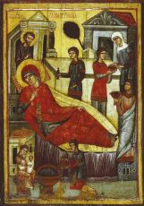 Икона Рождество Пресвятой Богородицы (14 век)