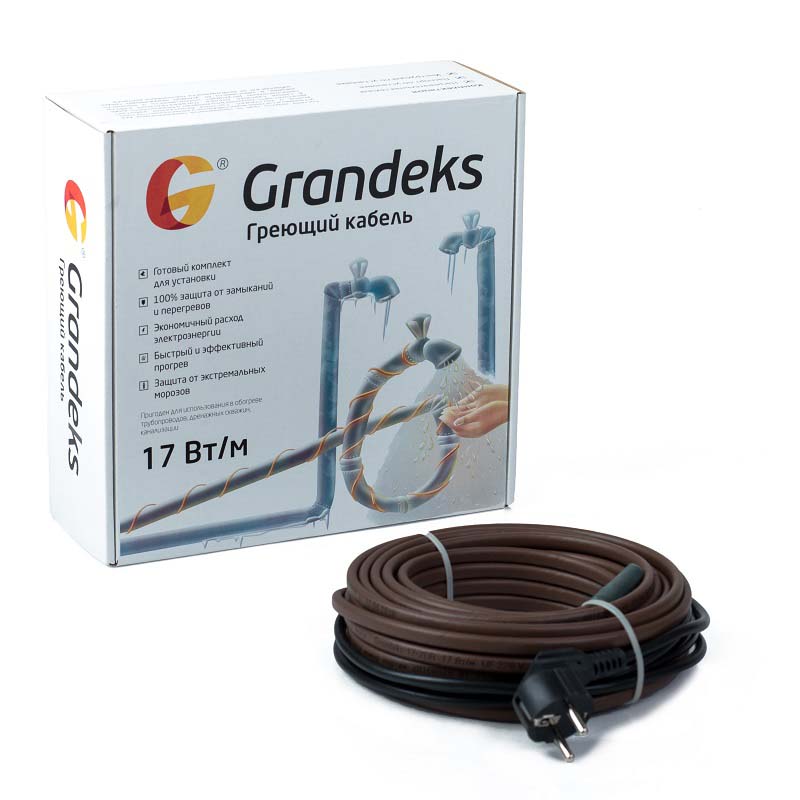 Секция нагревательная кабельная Grandeks 17-2, длина 6м