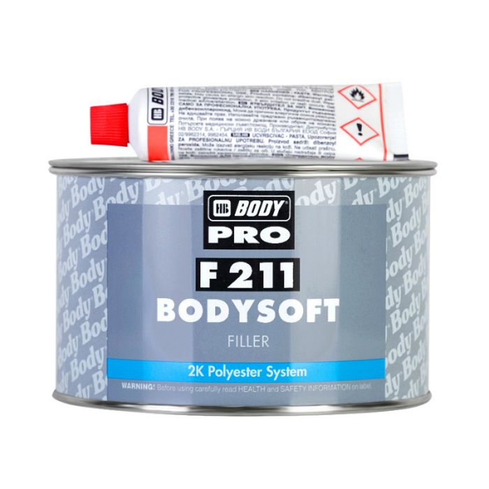 HB Body Soft Шпатлевка BODY PRO F211 SOFT наполняющая, название цвета "Светло-желтый", объем 3кг.