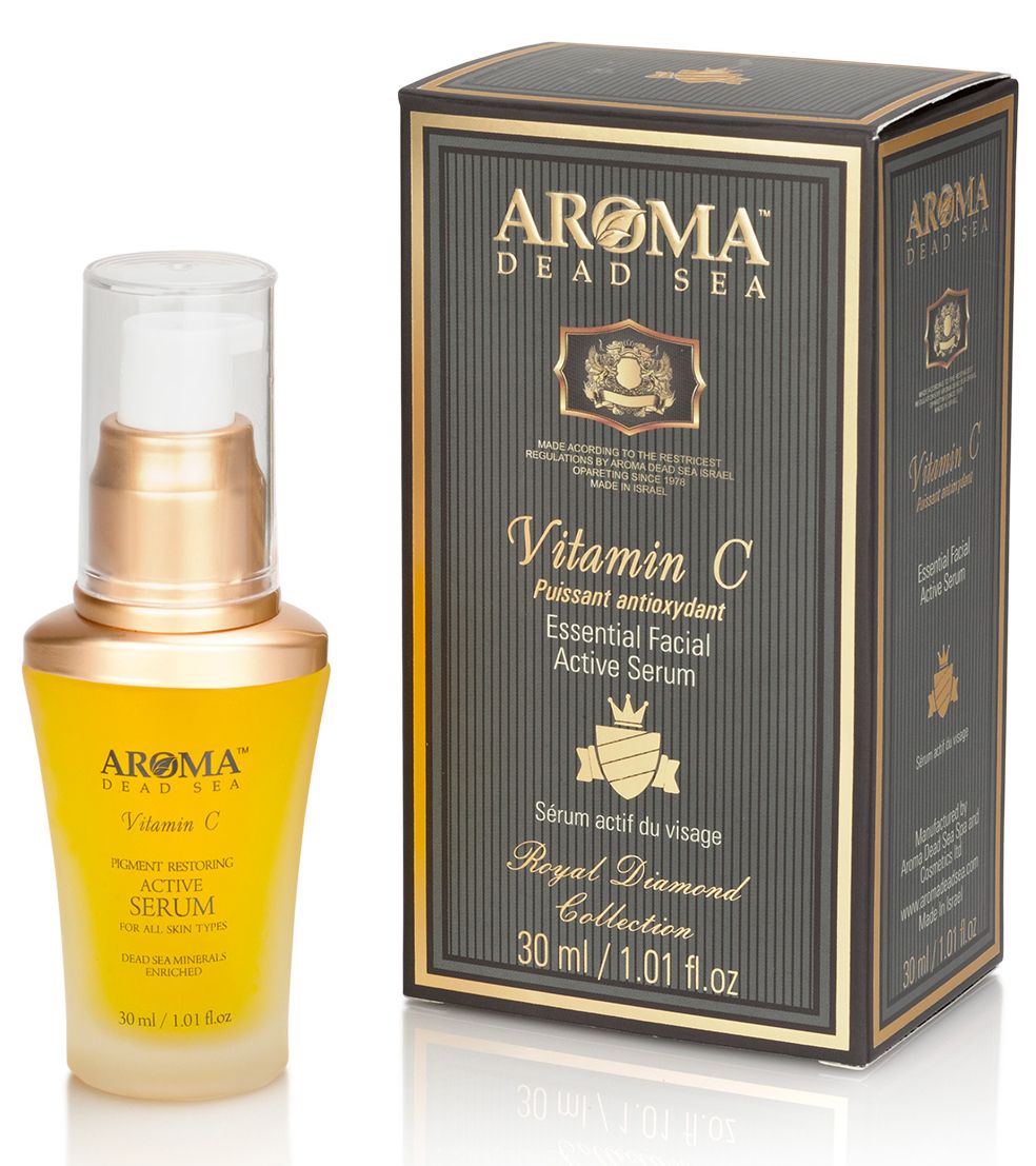 Активный серум против старения для лица и шеи с витамином C, Aroma Dead Sea (Арома Дэд Си) 30 мл