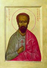 Икона Николай Бурлаков мученик (рукописная)
