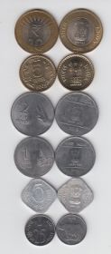 Индия Набор 6 монет