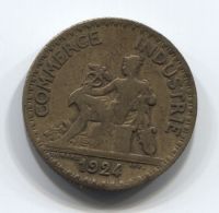 1 франк 1924 года Франция