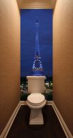 Фотообои в туалет - Paris Любые размеры Интерьерные наклейки