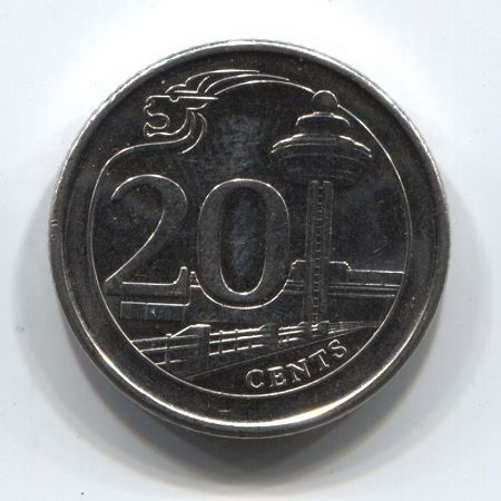 20 центов 2013 года Сингапур