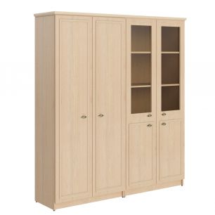 Шкаф высокий 2-х секционный гардероб с комбинированным RHC 180.6 Дуб Девон RAUT