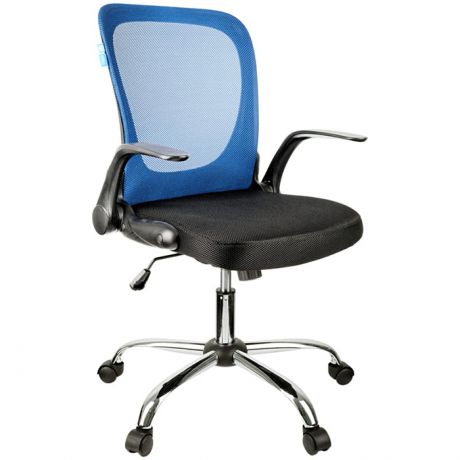Кресло компьютерное Helmi HL-M04 "Active", ткань, спинка сетка /сиденье TW черн, рег.подлокот, хром