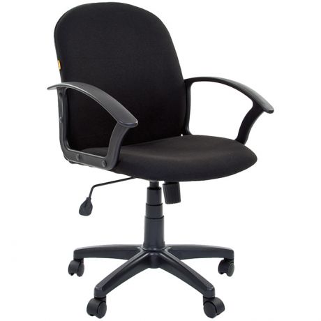 Кресло компьютерное Chairman 681 PL, ткань черная, механизм качания