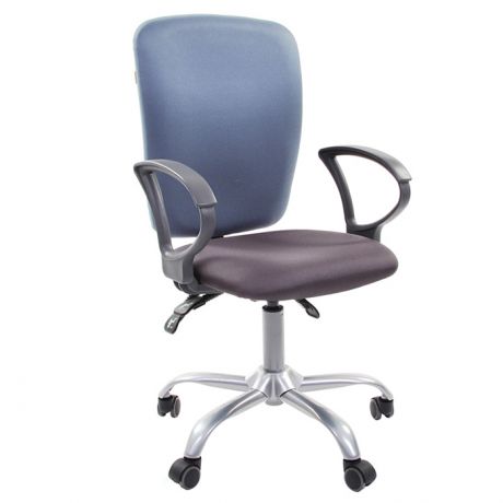 Кресло компьютерное Chairman 9801 CH, ткань, сиденье серое/спинка голубая, механизм качания