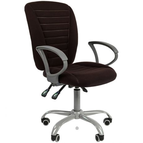 Кресло для компьютера Chairman 9801 Эрго, ткань черная, механизм качания