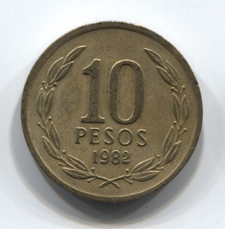 10 песо 1982 года Чили