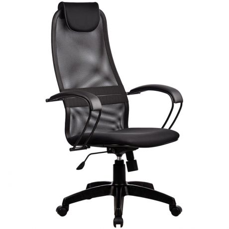 Кресло руководителя Метта "Business" BP-8 PL, ткань-сетка черная №20, механизм качания