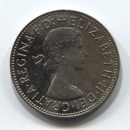 1 пенни 1967 года Великобритания, покрытие из белого металла