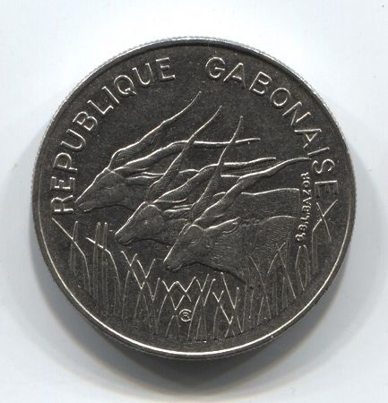 100 франков 1984 года Габон XF