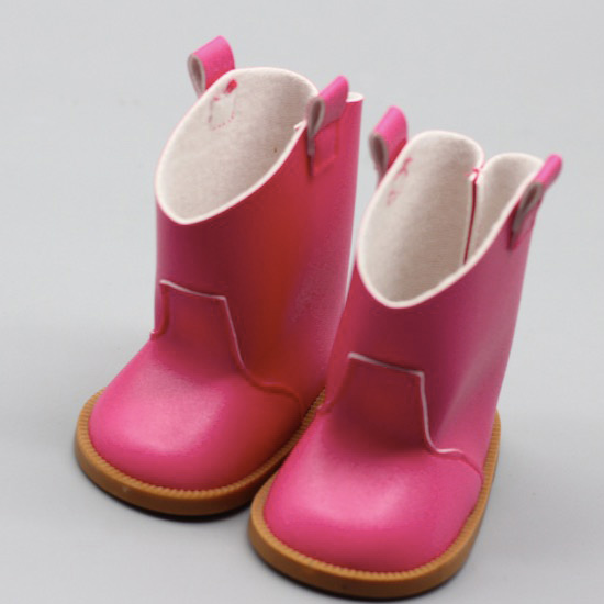 Обувь для куклы 7,5 см - сапожки розовые