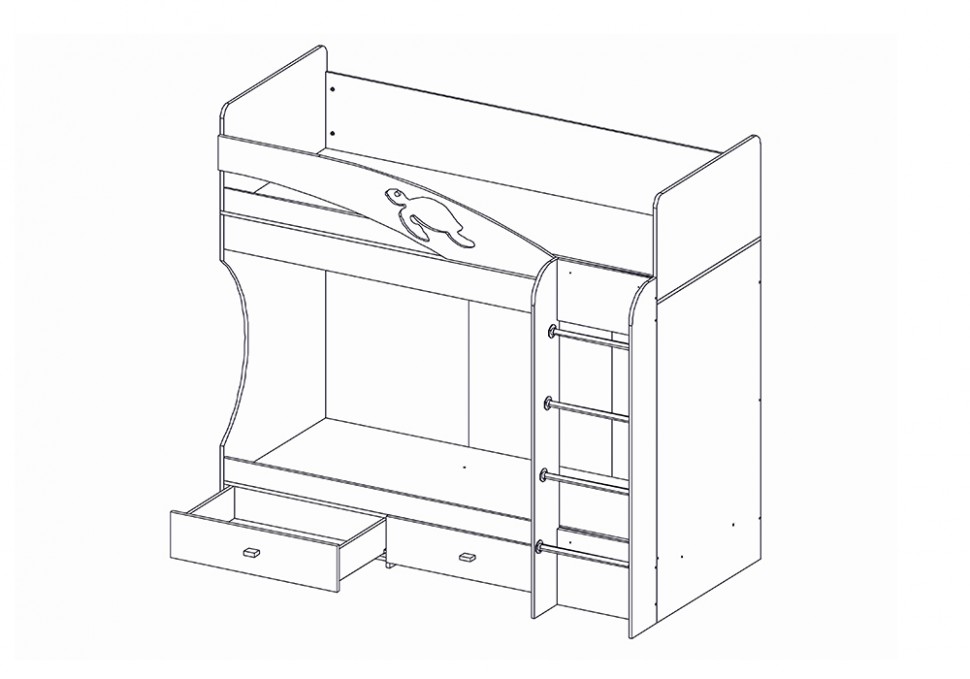 Кровать двухъярусная адель 1
