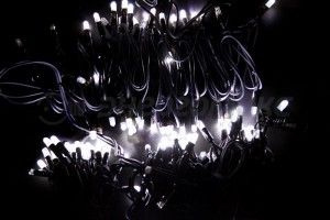 Гирлянда  Дюраплей LED NICHA  мерц. 20м, черн. кауч., 200LED, Белая 315-165 Neon Night