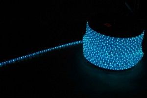 Дюралайт (световая нить) со светодиодами, 3W 50м 230V 72LED/м 11х17мм, синий-белый, LED-F3W 26211