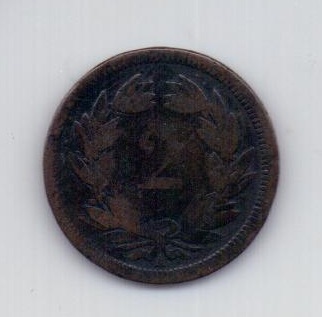 2 раппена 1850 года Швейцария