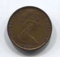 1 цент 1967 года Новая Зеландия