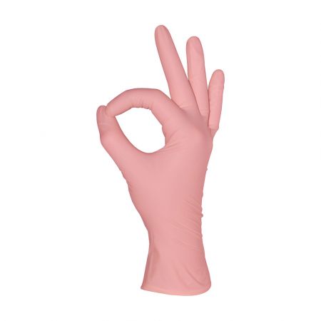 Перчатки нитриловые MediOK, розовый-фламинго, размер XS,S,M,L- 50 пар